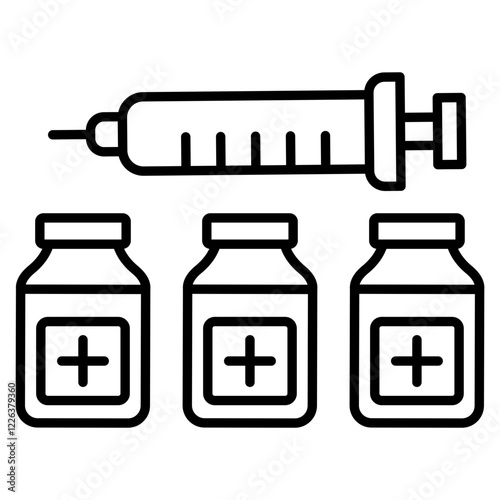 vaccine icon element for design