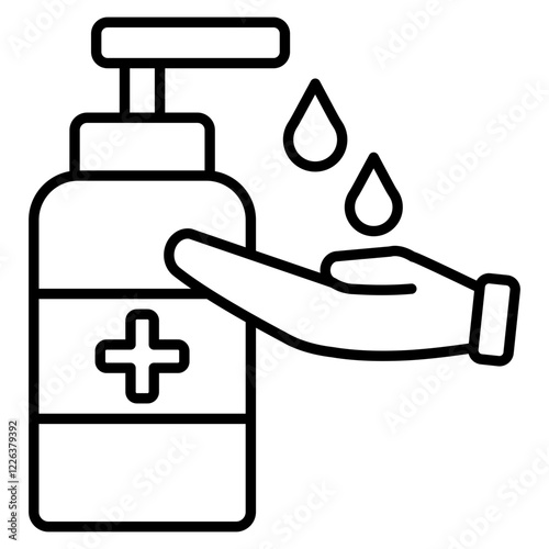antiseptic icon element for design