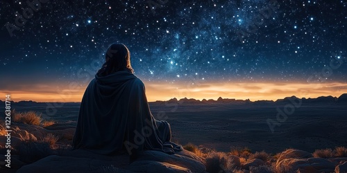 Abraham Gazing at the Stars: A Testament of Faith in God's Promise and Covenant