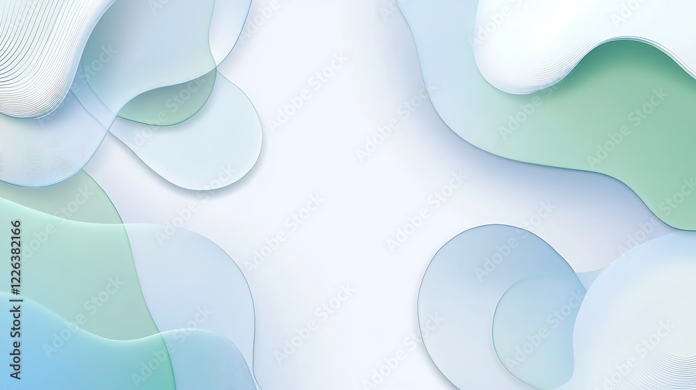 Fototapeta premium Abstract Blue Green Wave Design Background