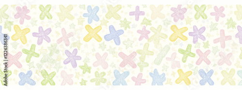 Wallpaper Mural Colorful abstract pattern with simple shapes on light background Torontodigital.ca