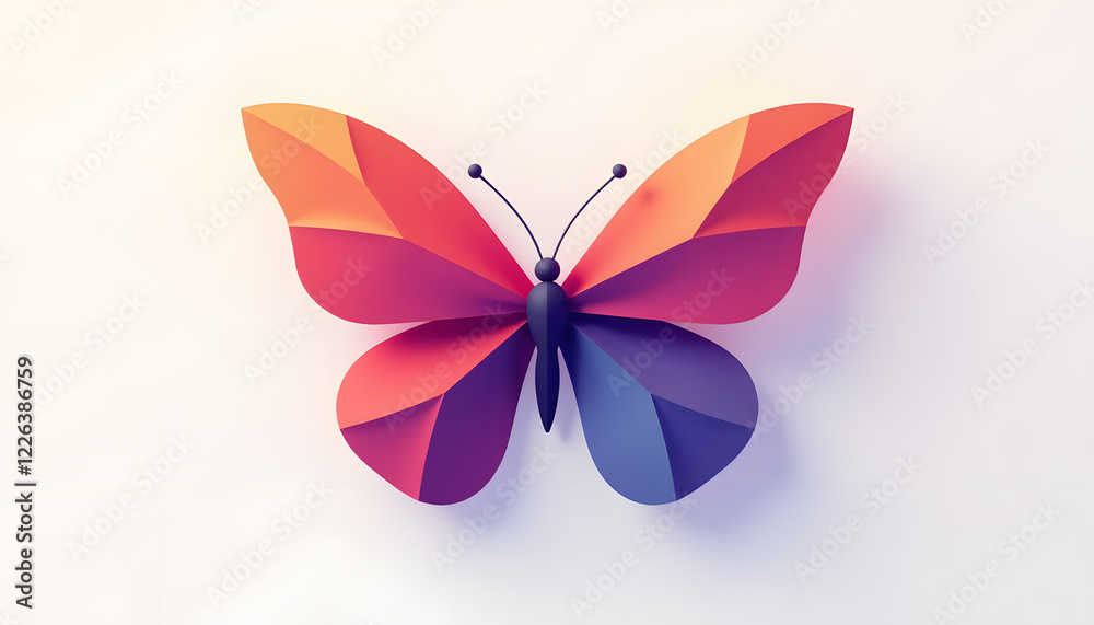 Abstract Butterfly Shape Gradient Abstract Butterfly Shape Gradient