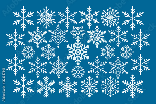 Snow flakes set