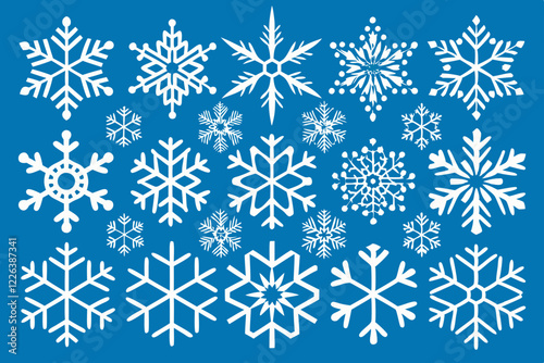 Snow flakes set