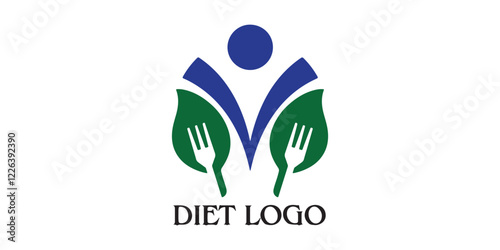 diet logo profesional and health food campaign
