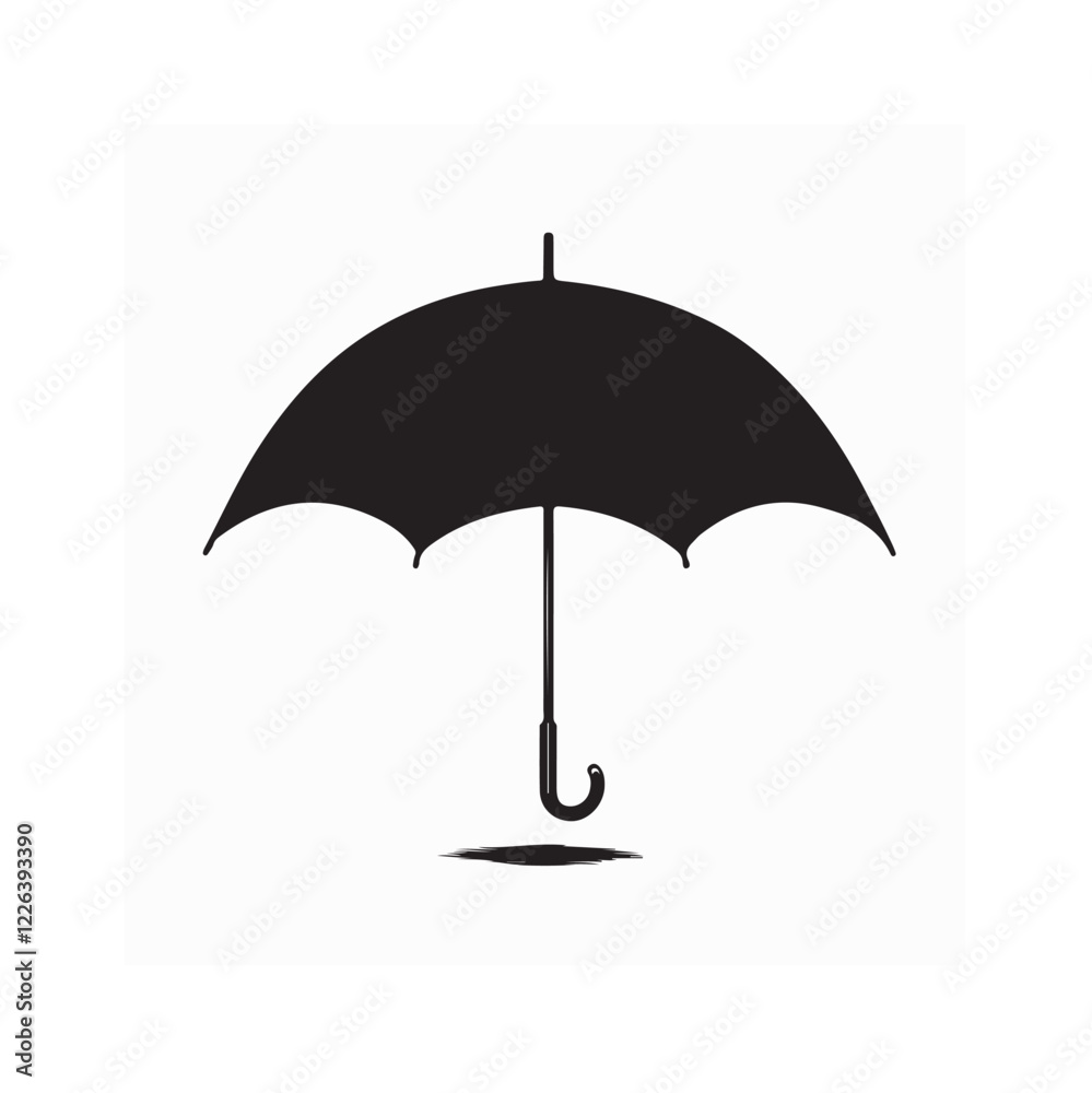 Umbrella Vector Image. Black and white Umbrella Vector Images isolated on white background. Umbrella Vector Image. Black and white Umbrella Vector Images isolated on white background.