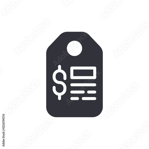 Price tag solid icons, minimalist vector illustration ,simple transparent graphic element .Isolated on white background