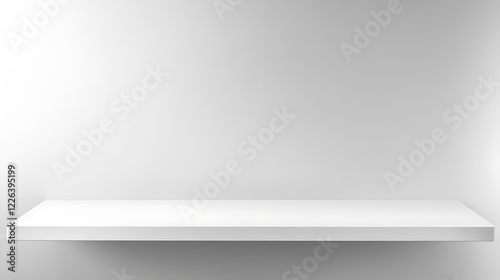 Wallpaper Mural A simple white shelf against a white wall Torontodigital.ca