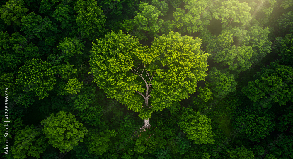 Fototapeta premium Nature's Valentine: The Tree in the Shape of a Heart