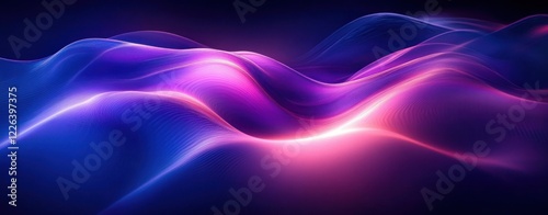Wallpaper Mural Neon Purple and Blue Abstract Background with Fluid Shapes and Gentle Curves Torontodigital.ca