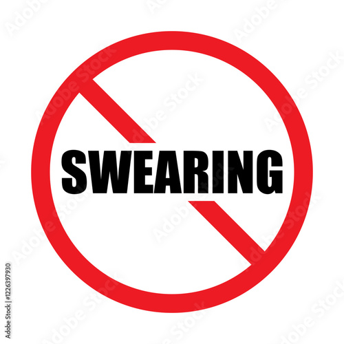 Vector No Swearing Sign on White Background Free Download Vector No Swearing Sign on White Background - GFXLoad