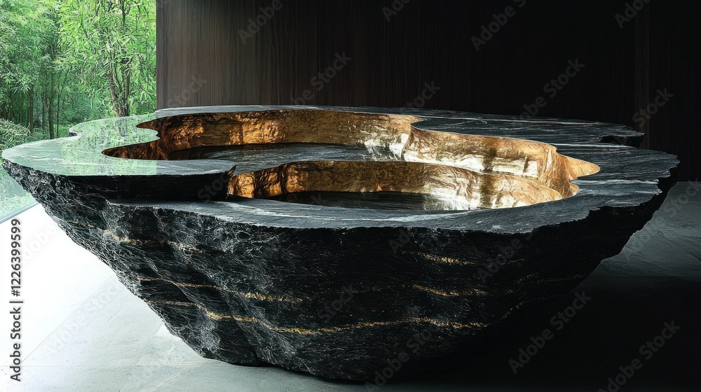 Sculptural Stone Basin: A Masterpiece of Modern Design Sculptural Stone Basin: A Masterpiece of Modern Design