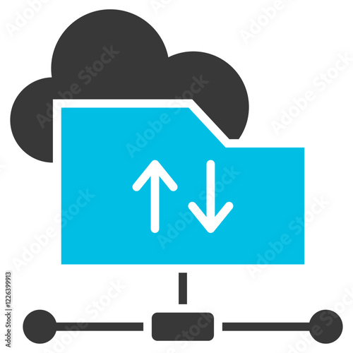 Ftp Glyph Blue Grey Icon