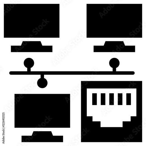 Lan Glyph Icon