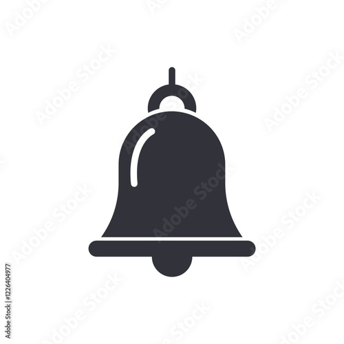 Marine bell solid icons, minimalist vector illustration ,simple transparent graphic element .Isolated on white background