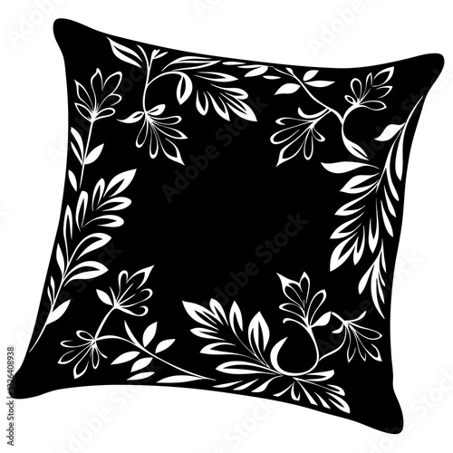 Minimalist Pillow Silhouette on White