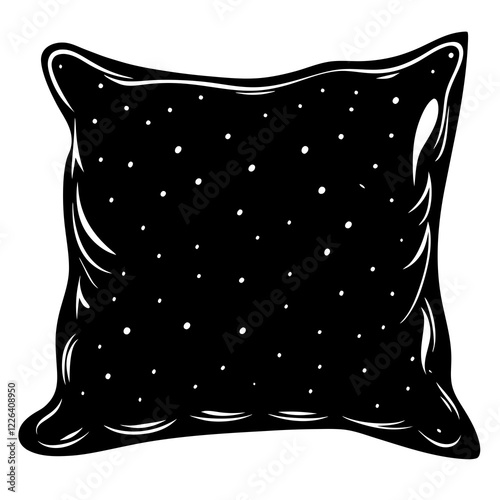 Minimalist Pillow Silhouette on White