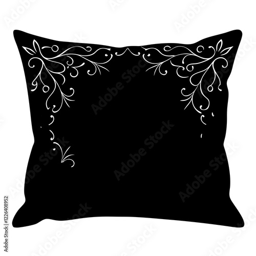 Minimalist Pillow Silhouette on White