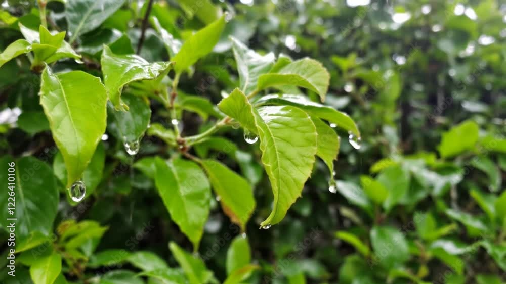 Rain drops on leaves macro videography leaf Rain drops on leaves macro videography leaf