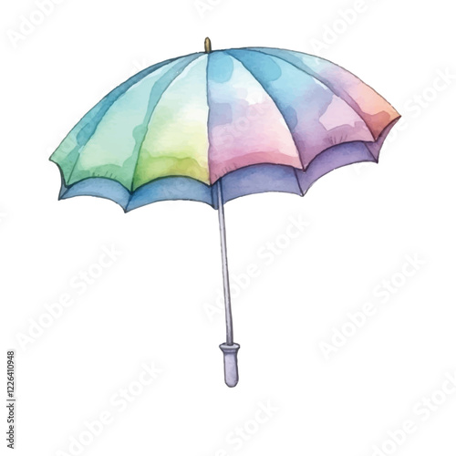 watercolors A umbrella illustration 
