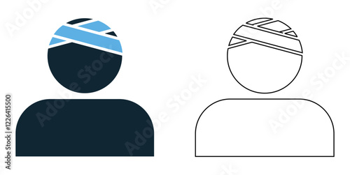 injury icon vector, healthcare, medical treatment, accidents, emergency services, and recovery  pictogram symbol ui and ux design, glyphs and stroke line