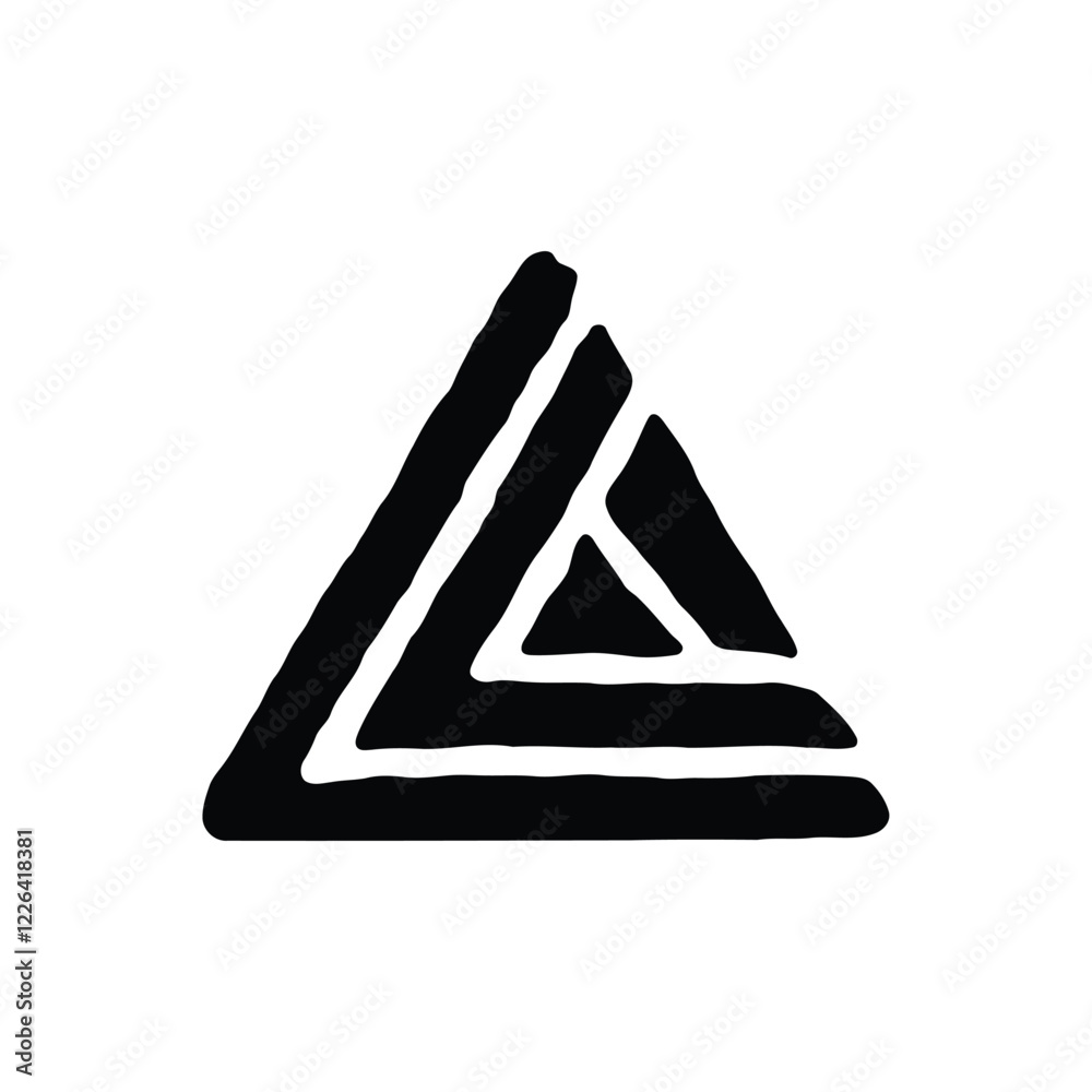 Triangle Logo on vector illustration. Triangle Logo on vector illustration.