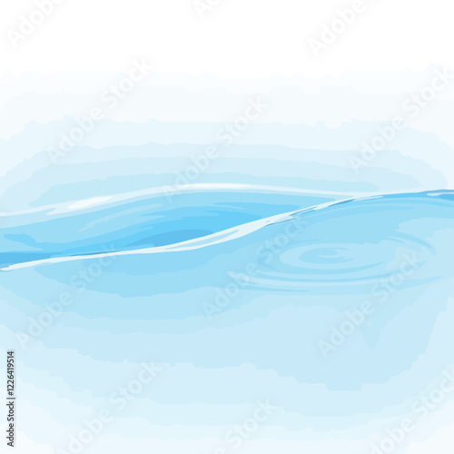 a blue water wave with a white background