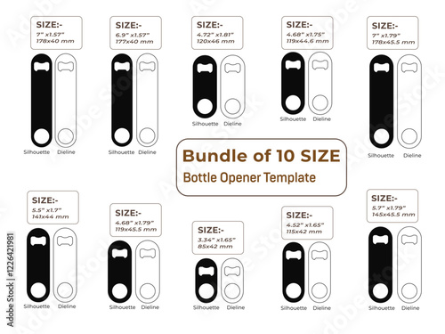 Paddle shape bottle opener Template