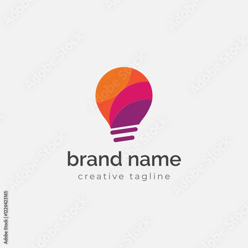 Creative concept, idea brand logo template
