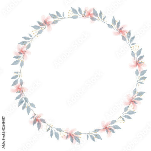Wallpaper Mural Hand Drawn Gold Colored Flower Wreath. Floral Vector Design Element for Birthday, New Year, Christmas Card, Wedding Invitation. Torontodigital.ca
