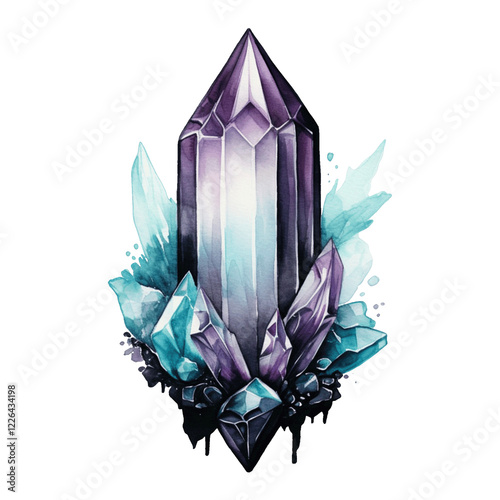 Dark Fairy Fantasy Clipart Vector Illustration – Mysterious Gothic Enchanted Magic Aesthetic