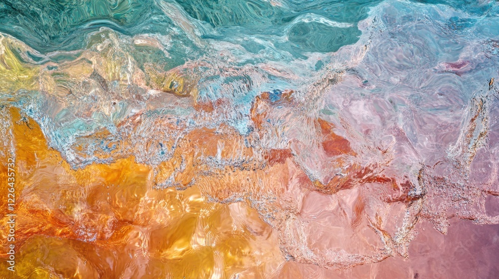 Fototapeta premium Bursting Colors: Vibrant Abstract Pigments in Motion