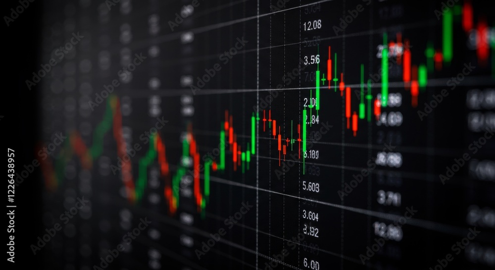 Stock Market Index on Digital Screen - Business and Financial Market Analysis Stock Market Index on Digital Screen - Business and Financial Market Analysis