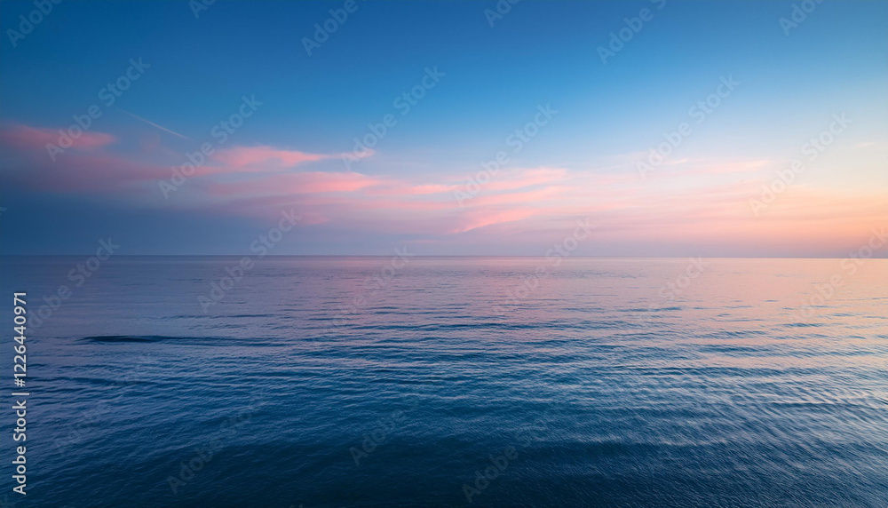Fototapeta premium Calm ocean beneath pastel skies. 