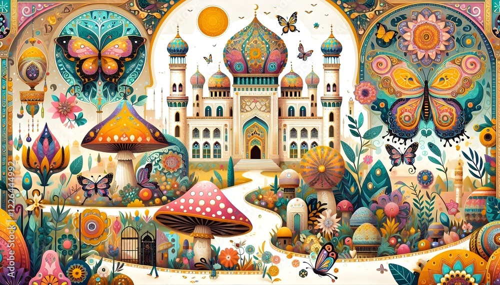 Naklejka premium Palacios de Ensueño: Reinos Botánicos