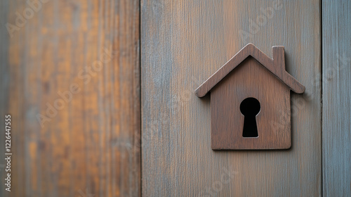 Key to Home: A  rustic wood...