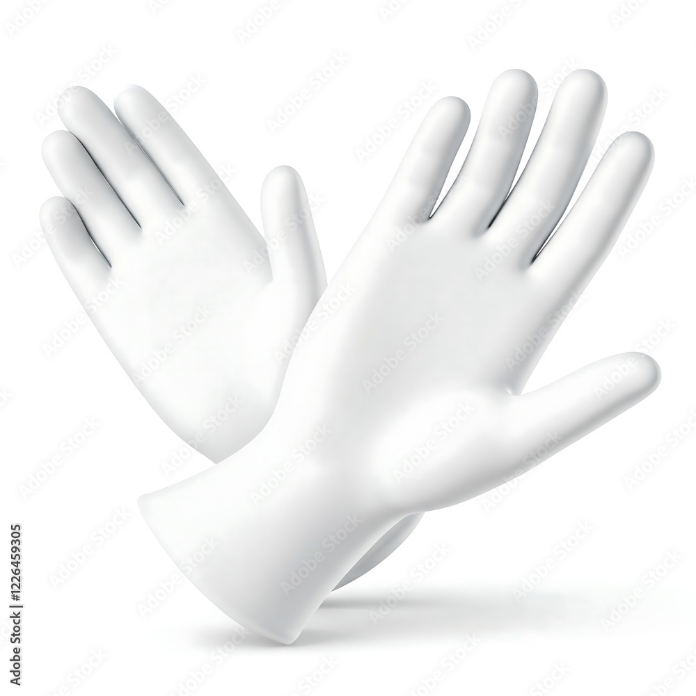 Obraz premium The mock up of blank Gloves isolated on the white background