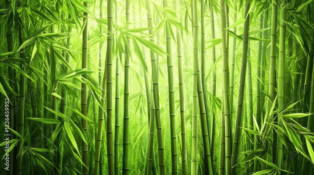 Fototapeta premium Intricate bamboo wallpaper patterns, a closeup exploration of texture and design