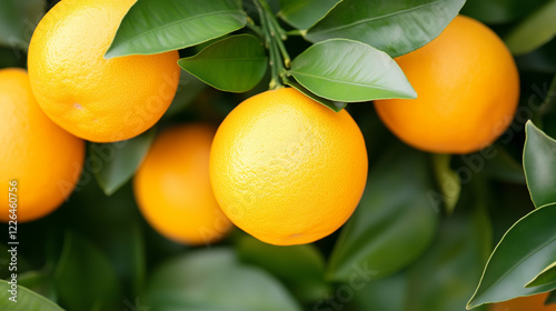 Sun-Kissed Oranges: A close...