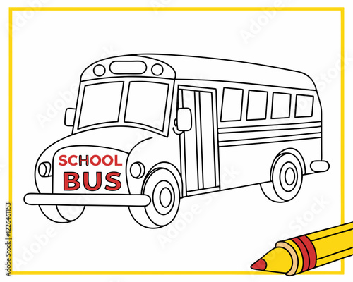 Printable School Bus Coloring Page for Kids