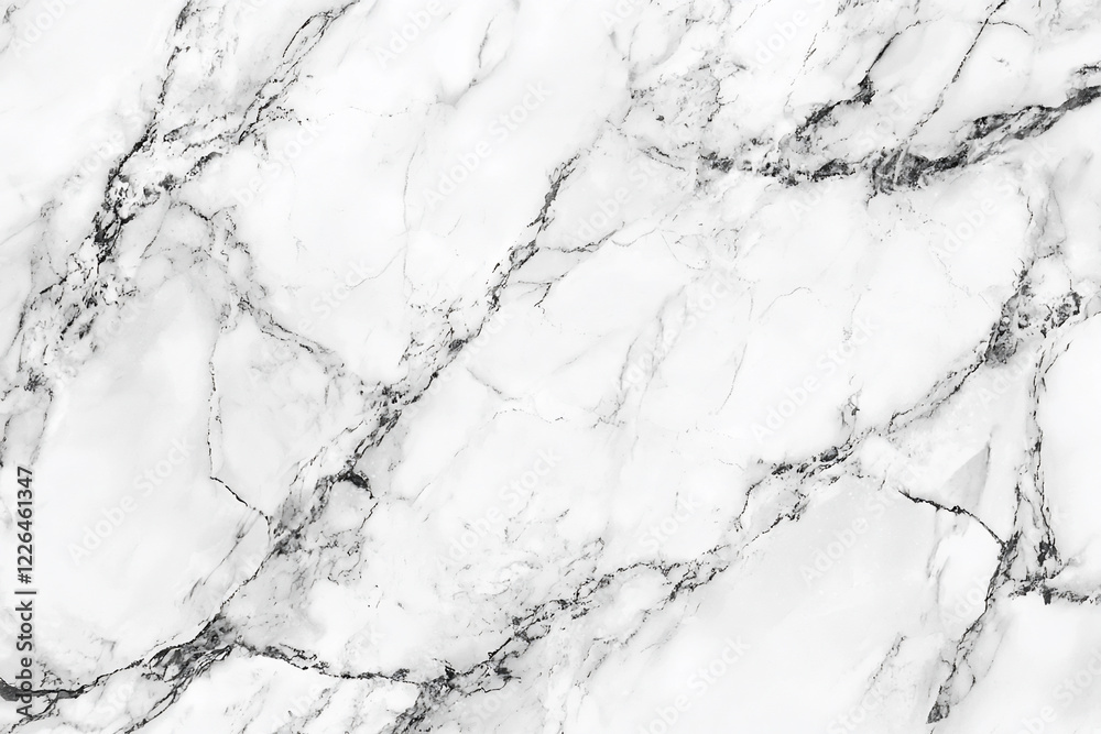 Fototapeta premium Elegant white marble texture with subtle gray veining, ideal for backgrounds and design projects