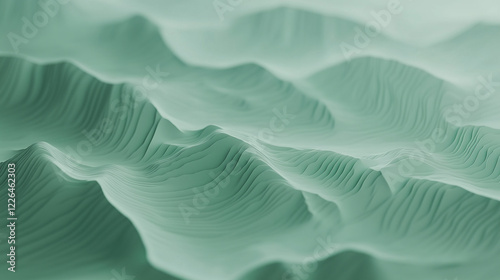 Serene Teal Mountainscape: ...
