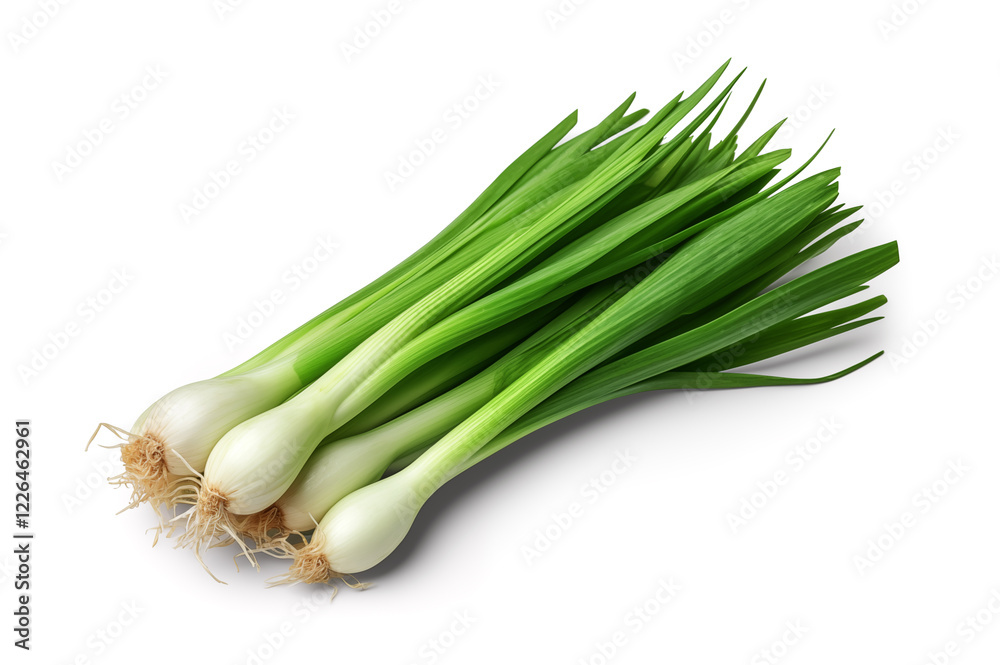 onion leaves on white. green onion feathers isolated on white background onion leaves on white. green onion feathers isolated on white background