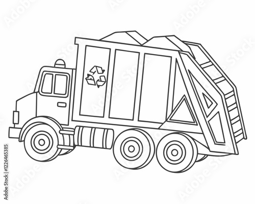 Garbage Truck Coloring Page Recycle & Reuse