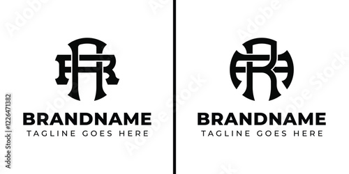 Letters AR and RA Monogram Logo, suitable for business with RA or AR initials