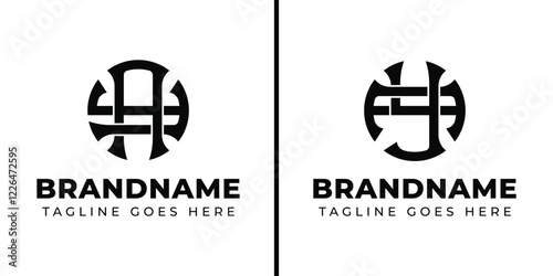 Letters AY and YA Monogram Logo, suitable for business with YA or AY initials