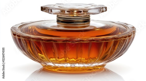 A close-up of luxury perfume bottles on a clean white background.