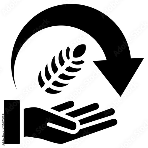 Sustainable Agriculture Glyph Icon