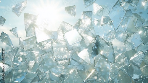Shattered Ice Crystals: A Glacial Symphony