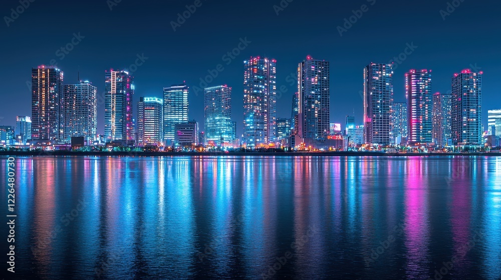 Fototapeta premium Futuristic Tokyo Night Skyline